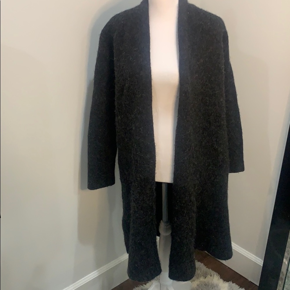 Joie Long Gray Open Sweater